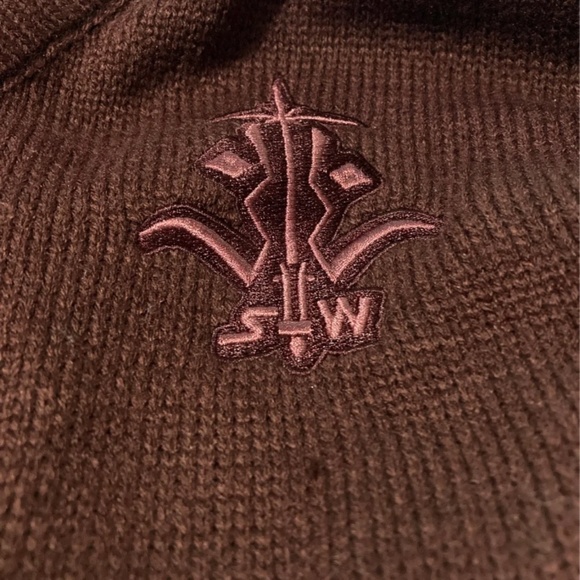 Her Universe Burgundy Cardigan with Pink Embroidery - Picture 5 of 6